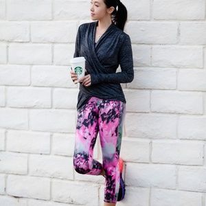 Athleta floral chaturanga capri